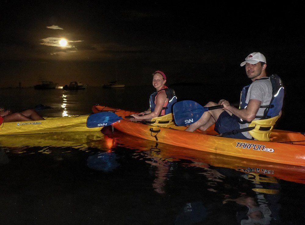kayak nocturno